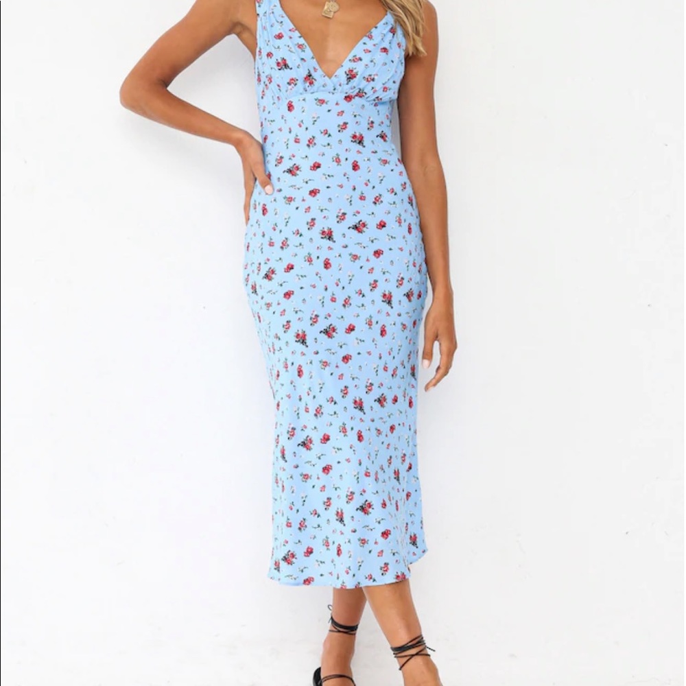 Spring floral midi dress by Fortunate One
